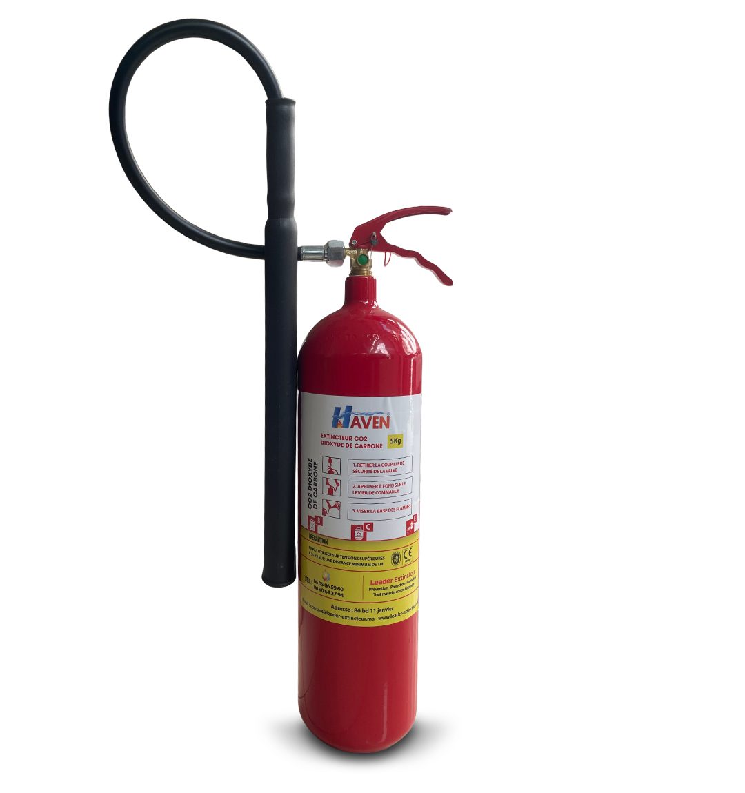 Extincteur au dioxyde de carbone CO2 5 kilogrammes